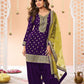 Anaita Purple Embroidered Viscose Patiala Salwar Suit