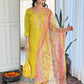 The52 Women's Gorgeous Rayon Embroidery work Straight Kurta with Pant and Dupatta Set - Swadesiicart