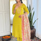 The52 Women's Gorgeous Rayon Embroidery work Straight Kurta with Pant and Dupatta Set - Swadesiicart