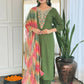 The52 Women's Gorgeous Rayon Embroidery work Straight Kurta with Pant and Dupatta Set - Swadesiicart