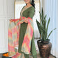 The52 Women's Gorgeous Rayon Embroidery work Straight Kurta with Pant and Dupatta Set - Swadesiicart