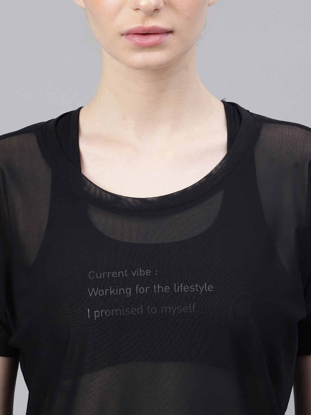 MKH Dri-FIT Typography Printed Drop Shoulder Sleeves T-Shirt - Swadesiicart