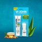 VI-JOHN Dermatologically Tested Premium Purifying Charcoal Shaving Cream With Shaving Brush Enriched with Aloevera & Jojoba Oil Free From Silicone, Paraben & Mineral Oil | Swadesiicart