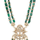 Gold-Toned Green Brass Gold-Polished Necklace - Ruby Raang | Swadesiicart