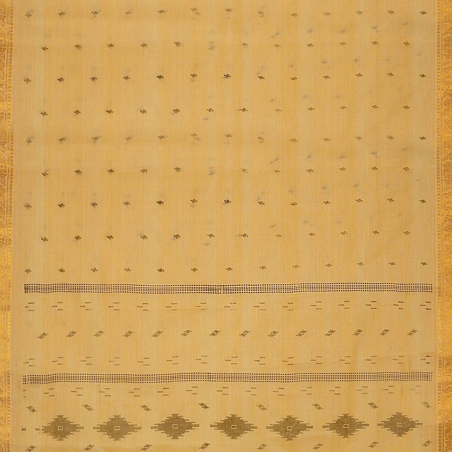 Exclusive Collection 100% Pure Cotton Brown Saree With Printed Work - Swadesiicart
