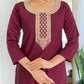 The52 Women's Gorgeous Rayon Embroidery Straight Kurta with Pant And Dupatta Set - Swadesiicart