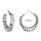 Silver-Plated Alloy Silver Hoop Earrings - The Pari - Swadesiicart