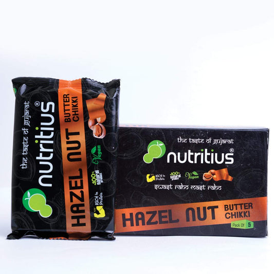 Nutritius Hazelnut Butter & Sukha MEWA Chikkis, 125 Grams (Pack of 3) - Starter Pack | Swadesiicart