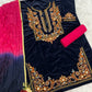 Anaita Black-Red Embroidery Sequence & Thread Work Velvet Salwar Suit