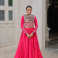 Lorenvalley Fashion Pink Roman Silk with Attractive Gota-Patti Lace Lehenga Choli | Swadesiicart