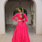 Lorenvalley Fashion Pink Roman Silk with Attractive Gota-Patti Lace Lehenga Choli | Swadesiicart