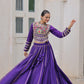 Lorenvalley Fashion Purple Roman Silk with Attractive Gota-Patti Lace Lehenga Choli | Swadesiicart