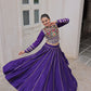 Lorenvalley Fashion Purple Roman Silk with Attractive Gota-Patti Lace Lehenga Choli | Swadesiicart