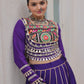 Lorenvalley Fashion Purple Roman Silk with Attractive Gota-Patti Lace Lehenga Choli | Swadesiicart