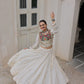 Lorenvalley Fashion White Roman Silk with Attractive Gota-Patti Lace Lehenga Choli | Swadesiicart