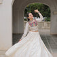 Lorenvalley Fashion White Roman Silk with Attractive Gota-Patti Lace Lehenga Choli | Swadesiicart