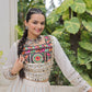 Lorenvalley Fashion White Roman Silk with Attractive Gota-Patti Lace Lehenga Choli | Swadesiicart