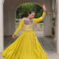 Lorenvalley Fashion Yellow Roman Silk with Attractive Gota-Patti Lace Lehenga Choli | Swadesiicart