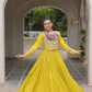 Lorenvalley Fashion Yellow Roman Silk with Attractive Gota-Patti Lace Lehenga Choli | Swadesiicart