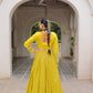 Lorenvalley Fashion Yellow Roman Silk with Attractive Gota-Patti Lace Lehenga Choli | Swadesiicart