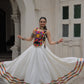 Lorenvalley Fashion White Roman Silk with Attractive Gota-Patti Lace Lehenga Choli | Swadesiicart