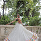 Lorenvalley Fashion White Roman Silk with Attractive Gota-Patti Lace Lehenga Choli | Swadesiicart