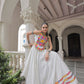 Lorenvalley Fashion White Roman Silk with Attractive Gota-Patti Lace Lehenga Choli | Swadesiicart
