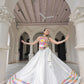 Lorenvalley Fashion White Roman Silk with Attractive Gota-Patti Lace Lehenga Choli | Swadesiicart