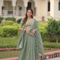 Lorenvalley Fashion Pista Faux Georgette With Sequins & Zari Multi Embroidered work Lehenga Choli with Dupatta - Swadesiicart