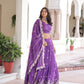 Lorenvalley Fashion Purple Vichitra Silk With Sequins & Zari Multi Embroidered work Lehenga Choli with Dupatta - Swadesiicart