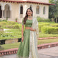 Lorenvalley Fashion Parrot Green Gold Crush with Sequins & Zari Embroidered Work Lehenga Choli with Dupatta - Swadesiicart