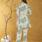 Yufta Cotton Blue Floral Print Co-Ord Set - Swadesiicart