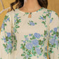 Yufta Cotton Blue Floral Print Co-Ord Set - Swadesiicart