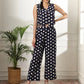 Yufta Blue Cotton Polka Dot Waistcoat Co-Ord - Swadesiicart