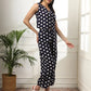 Yufta Blue Cotton Polka Dot Waistcoat Co-Ord - Swadesiicart