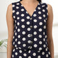 Yufta Blue Cotton Polka Dot Waistcoat Co-Ord - Swadesiicart