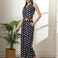 Yufta Blue Cotton Polka Dot Waistcoat Co-Ord - Swadesiicart