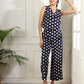 Yufta Blue Cotton Polka Dot Waistcoat Co-Ord - Swadesiicart