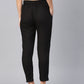 Juniper Women Black Rayon Flex Solid Slim Fit Pant/Slim Pant | Swadesiicart