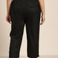 Juniper Women Black Rayon Flex Solid Slim Fit Pant/Slim Pant | Swadesiicart