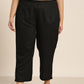 Juniper Women Black Rayon Flex Solid Slim Fit Pant/Slim Pant | Swadesiicart