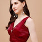 Tikhi Imli V-Neck Organza Saree Blouse | Swadesiicart
