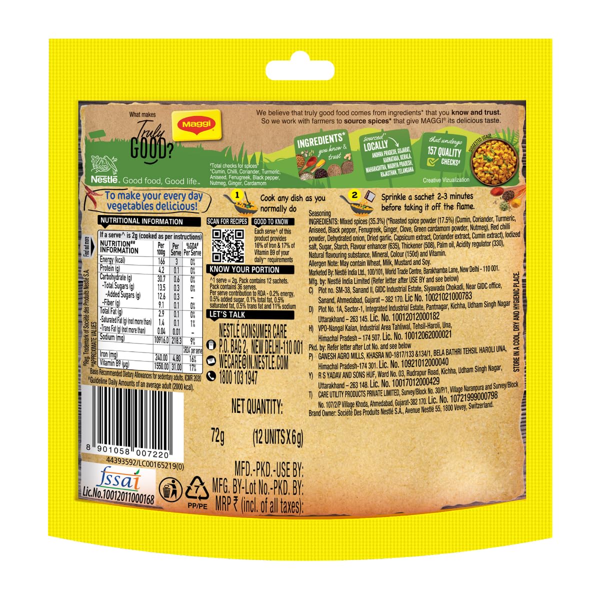 Maggi Masala-ae-Magic Vegetable Masala - Swadesiicart