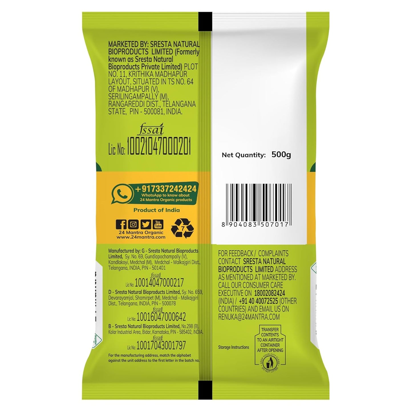 24 Mantra Organic Little Millet - Swadesiicart