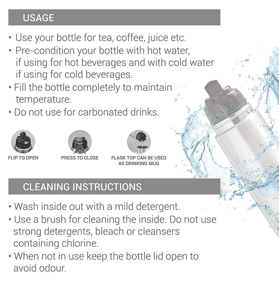 Milton Thermo steel, 500ml - Swadesiicart