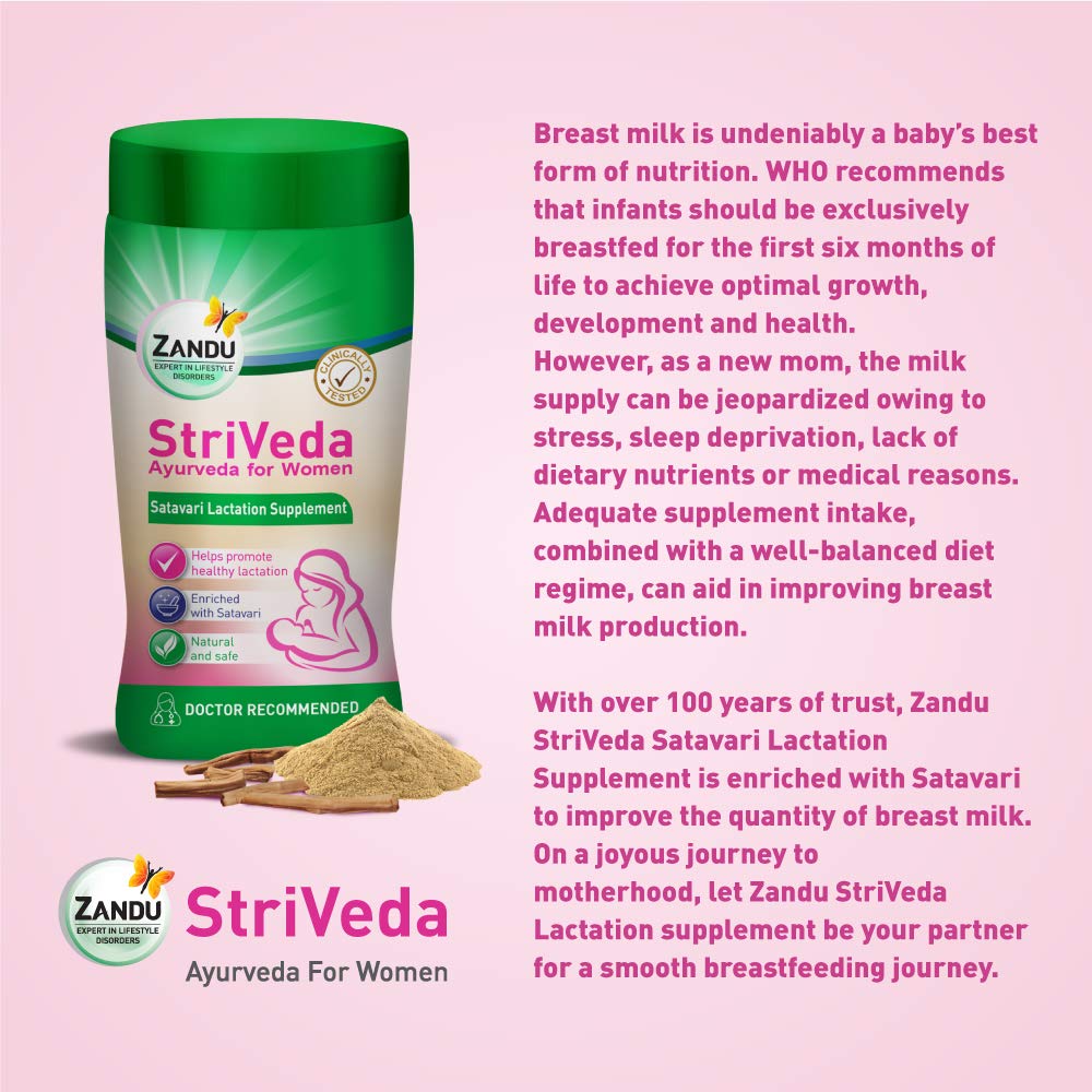 Zandu StriVeda Satavari Lactation Supplement | Swadesiicart