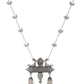 Silver-Plated Alloy Long Designer Oxidised Necklace - The Pari | Swadesiicart