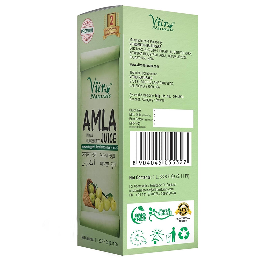Vitro Naturals Healthy Amla Juice | Swadesiicart