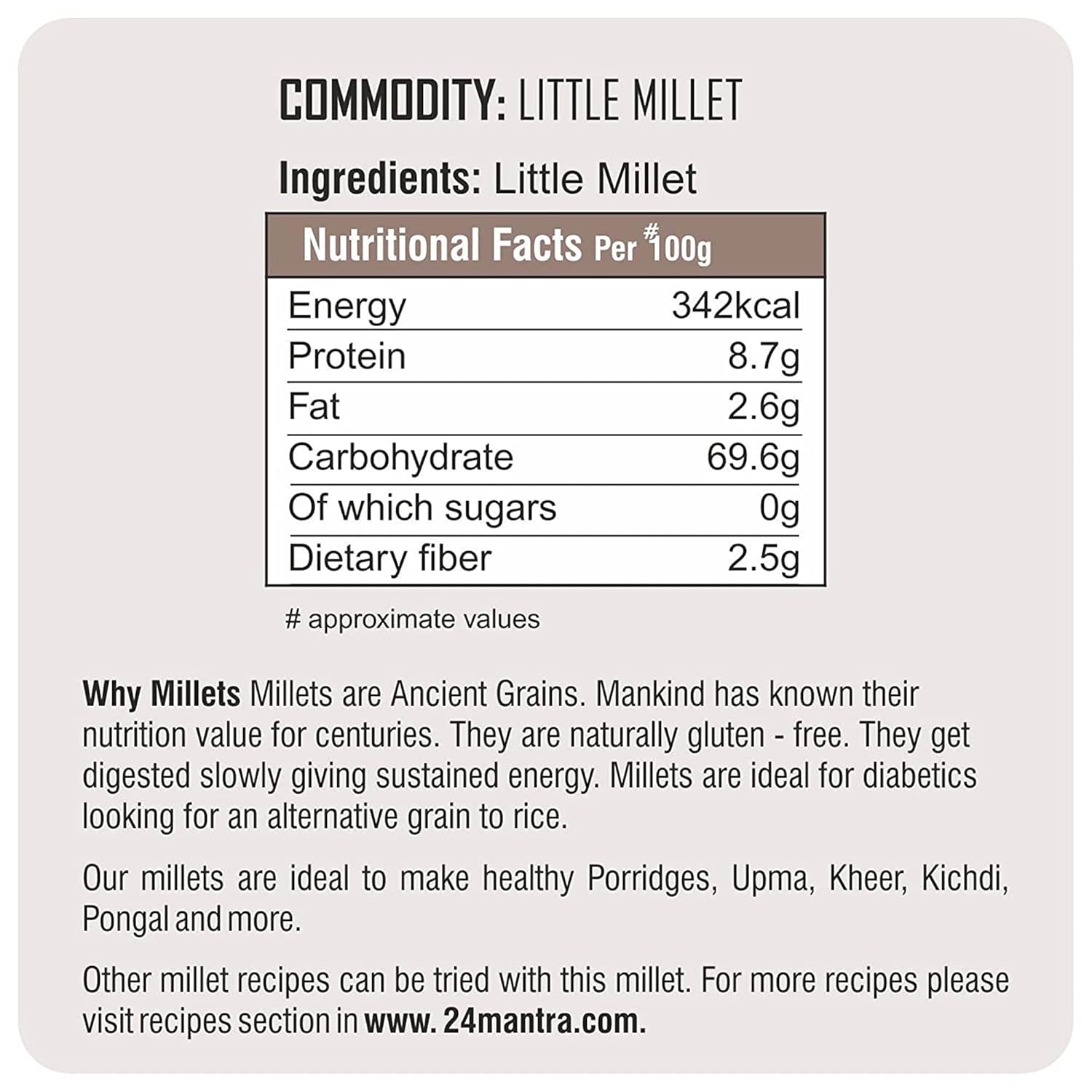 24 Mantra Organic Little Millet - Swadesiicart