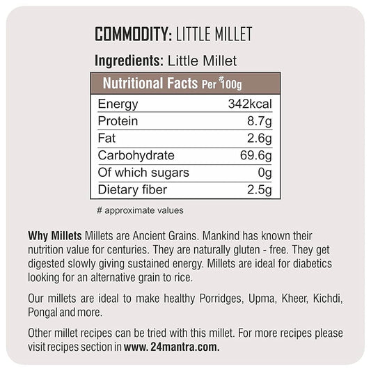 24 Mantra Organic Little Millet - Swadesiicart